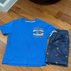 Kids Blue 'Goat USA Champions' T-Shirt